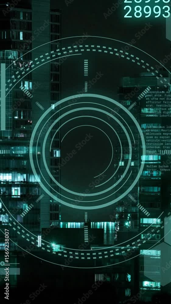 Poster animation of data processing over scope scanning