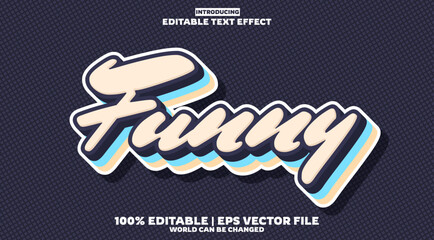 Funny editable text effect in new modern trend style