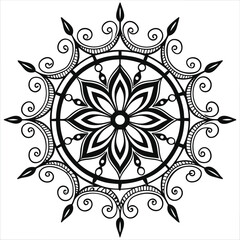 Vector doodle mandala . Ornamental luxury mandala Mandala Line Illustration . various mandala . Mandala Pattern Designs . Henna mandala. Mehndi style. Decorative pattern in oriental style.