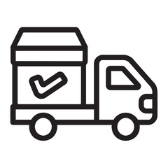 delivery truck line icon