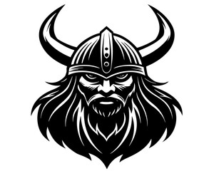 Viking silhouette vector illustration