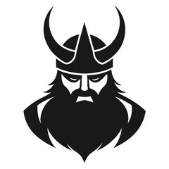 Viking silhouette vector illustration
