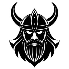 Viking silhouette vector illustration