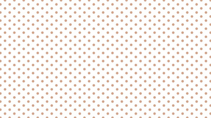 Seamless light brown polka dot pattern on white background. Cute minimalist vector for fabric, wrapping paper, scrapbooking, nursery decor, and vintage-themed designs.