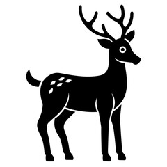 Naklejka premium deer silhouette vector illustration