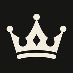 Crown icon with four round tips and diamond shape center.