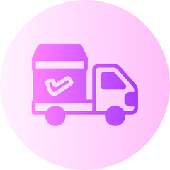 delivery truck gradient icon