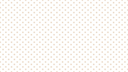 Soft seamless vector pattern: scattered beige polka dots on a clean white background. Ideal for textiles, digital paper, and creative projects.