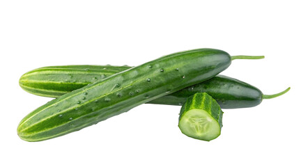 Fresh cucumber close-up on black background perfect for healthy food and diet concept websites
