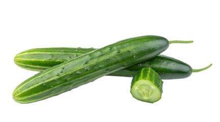 Fresh cucumber close-up on black background perfect for healthy food and diet concept websites