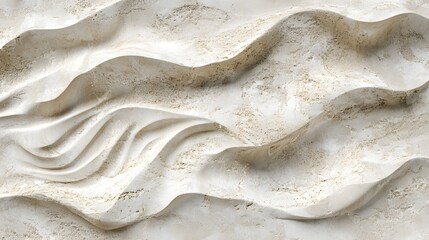 3D render of textured, undulating concrete waves with subtle variations in tone and form.