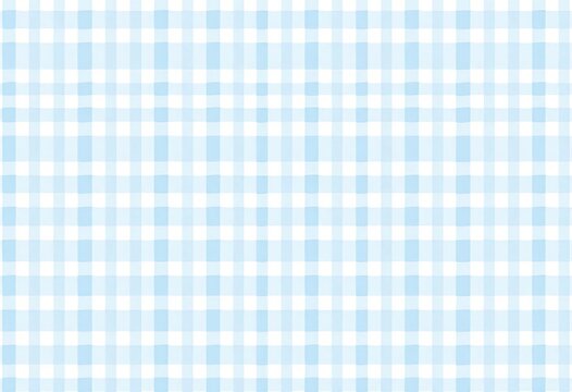 Subtle watercolor gingham in soft blues and whites, seamless repeat for textile design, plaid, geometric