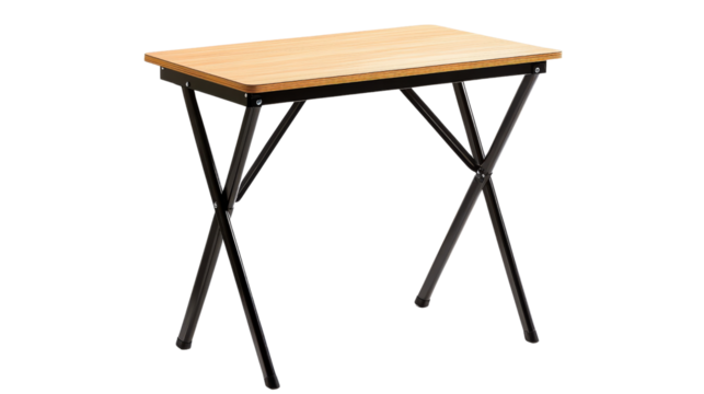 Foldable work desk ideal for small apartments Transparent background, PNG