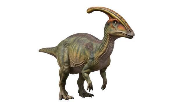 Isolated Parasaurolophus Dinosaur