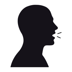 Man talk flat vector icon