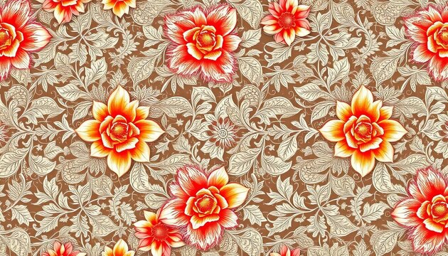 Intricate floral lace seamless pattern, delicate and elegant design, retro, design