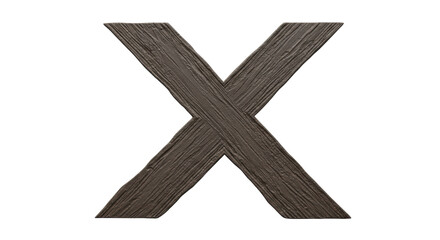 Obraz premium Isolated Wooden Letter X