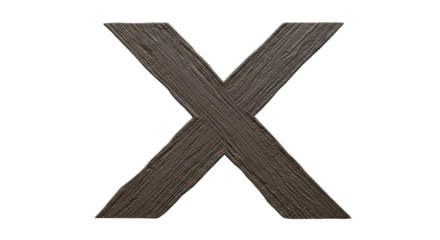 Isolated Wooden Letter X