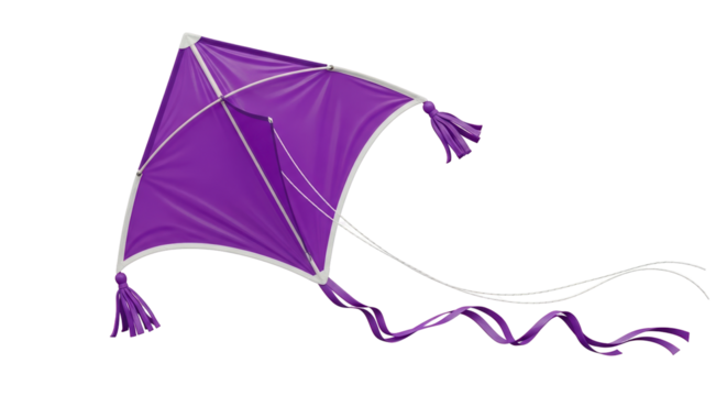 Isolated Purple Kite