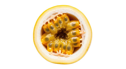 Isolated Passion Fruit Half