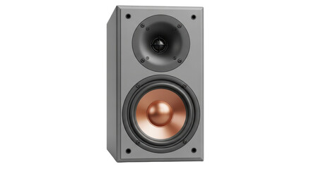 Isolated Gray Bookshelf Speaker