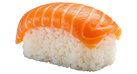 Isolated Salmon Nigiri Sushi