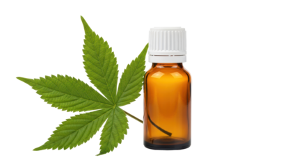 Isolated CBD Oil with Hemp Leaf