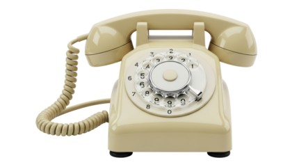 Isolated Vintage Rotary Telephone