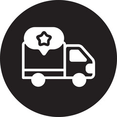 delivery truck glyph icon