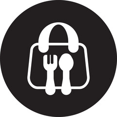 bag glyph icon