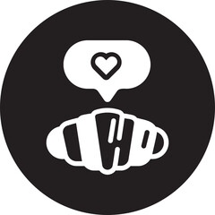 favorite food glyph icon