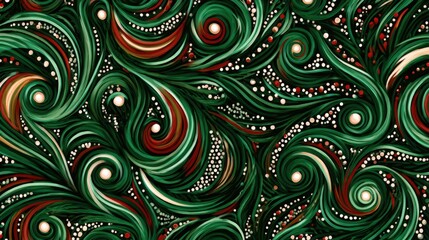 Aboriginal Dot-Inspired Intricate Swirl Pattern