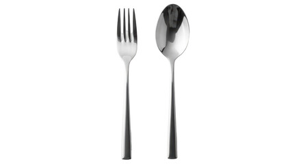 Isolated Fork and Spoon