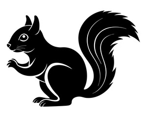 Squirrel silhouette vector illustration