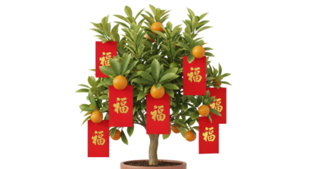 Isolated Chinese New Year Tree