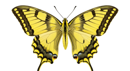 Isolated Eastern Tiger Swallowtail Butterfly