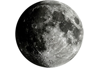 Isolated Full Moon with Detailed Craters