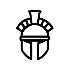 Simple black Spartan Helmet Icon 