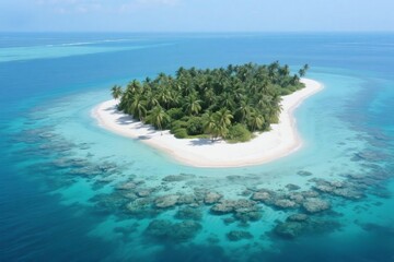 tropical island in the ocean