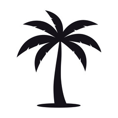 Palm tree flat vector icon