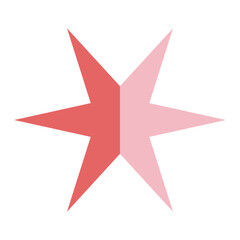 Abstract shape flat color. pointed figure