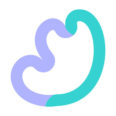 Abstract shape flat color. Freeform organic shape