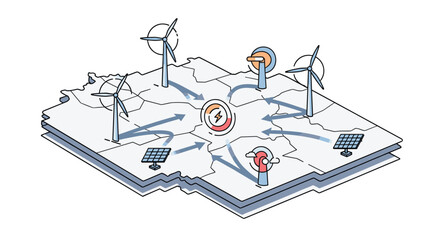 Renewable energy integration and grid management across regional power networks facilitating clean energy distribution