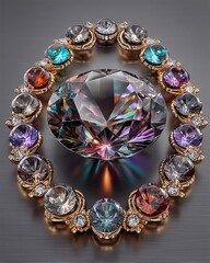 Bold crystal fashion jewelry collection high resolution picture