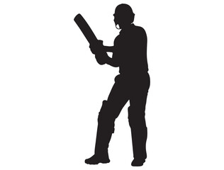 CRICKET PLAYER SILHOUETTE