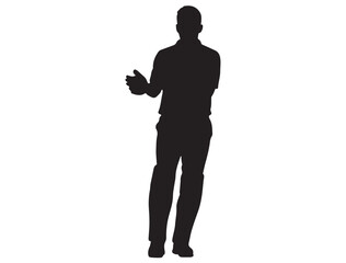CRICKET PLAYER SILHOUETTE