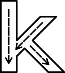 Alphabet Tracing Worksheet with Arrow Stroke Guide - Printable Handwriting Practice for Kids