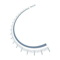 half circle perspective speedometer