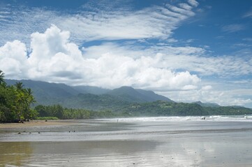 beautiful beach in the Marino Ballena National Park in Costa Rica