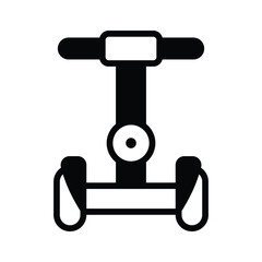 Well designed glyph icon of self-balancing segway icon